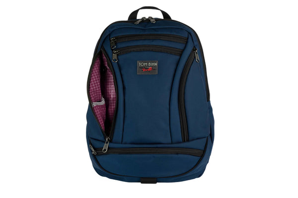 The Synapse 19 in Deep Blue (dark blue) Ballistic with Acai (dark purple with white grid) 200 Halcyon interior.
